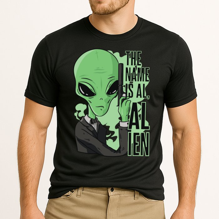 The Name Is Alien Funny Spy Cartoon Performance Shirt