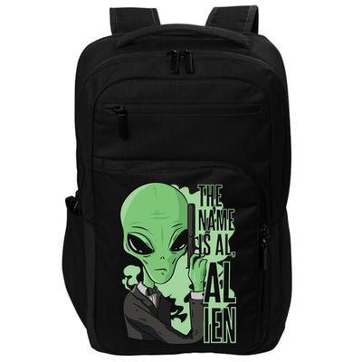 The Name Is Alien Funny Spy Cartoon Impact Tech Backpack
