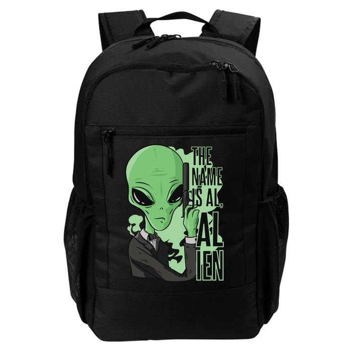 The Name Is Alien Funny Spy Cartoon Backpack