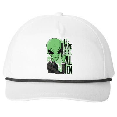 The Name Is Alien Funny Spy Cartoon Snapback Five-Panel Rope Hat