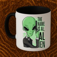 The Name Is Alien Funny Spy Cartoon Mug