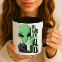 The Name Is Alien Funny Spy Cartoon Mug