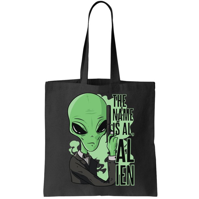 The Name Is Alien Funny Spy Cartoon Bag
