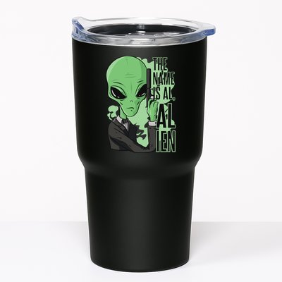 The Name Is Alien Funny Spy Cartoon Tumbler