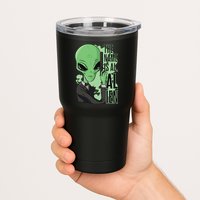 The Name Is Alien Funny Spy Cartoon Tumbler