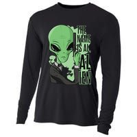 The Name Is Alien Funny Spy Cartoon Cooling Performance Long Sleeve Crew