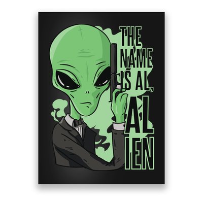 The Name Is Alien Funny Spy Cartoon Poster