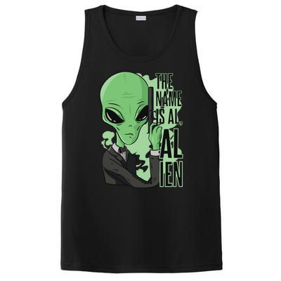 The Name Is Alien Funny Spy Cartoon PosiCharge Competitor Tank