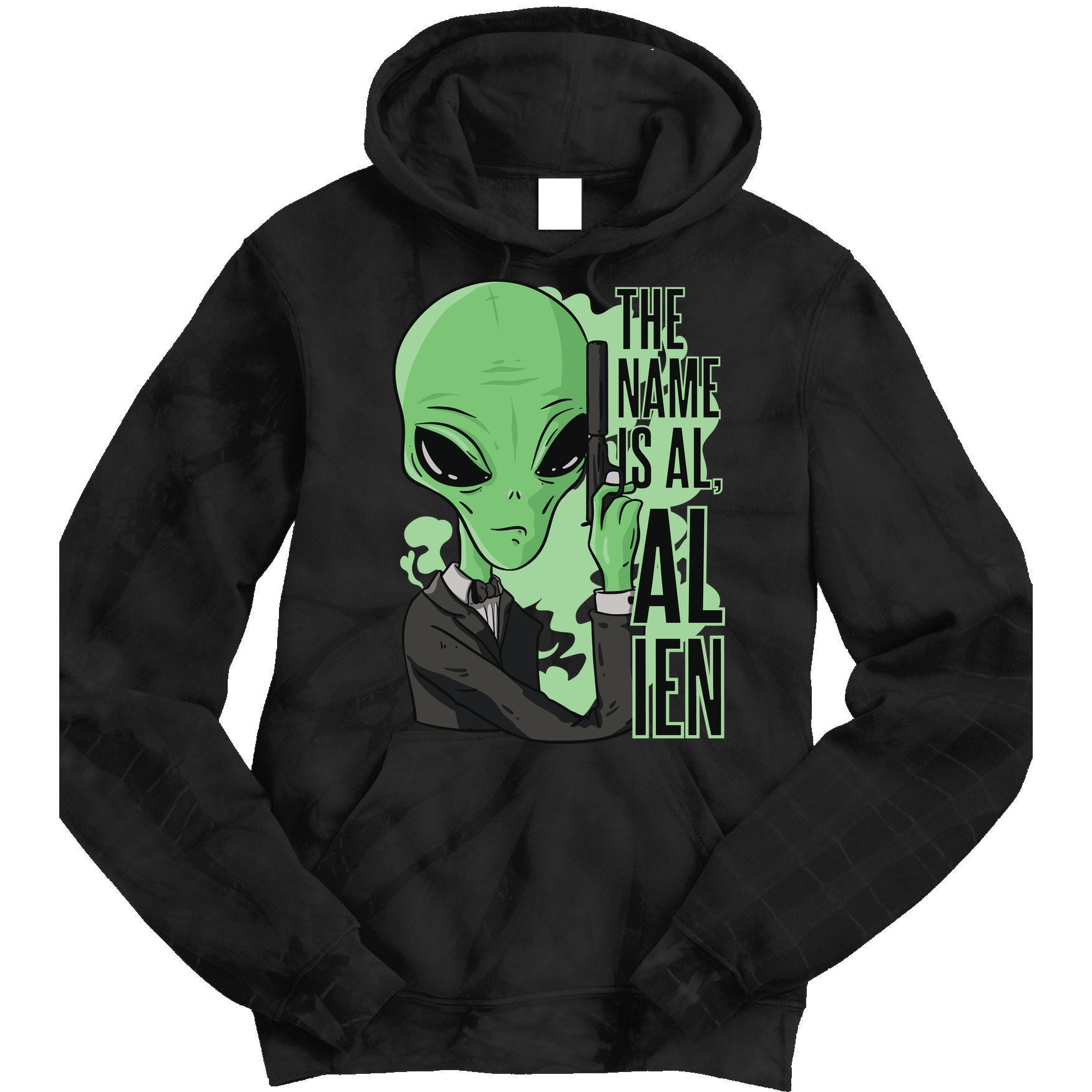 The Name Is Alien Funny Spy Cartoon Tie Dye Hoodie