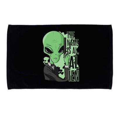 The Name Is Alien Funny Spy Cartoon Microfiber Hand Towel