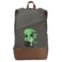 The Name Is Alien Funny Spy Cartoon Cotton Canvas Backpack