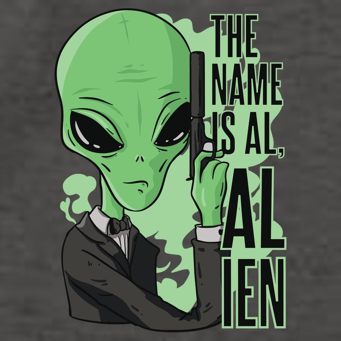 The Name Is Alien Funny Spy Cartoon Vector Backpack