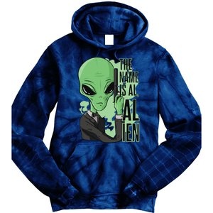 The Name Is Alien Funny Spy Cartoon Tie Dye Hoodie