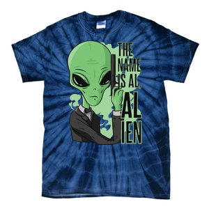 The Name Is Alien Funny Spy Cartoon Tie-Dye T-Shirt