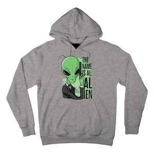 The Name Is Alien Funny Spy Cartoon Hoodie