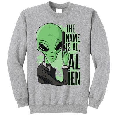 The Name Is Alien Funny Spy Cartoon Sweatshirt