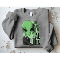 The Name Is Alien Funny Spy Cartoon Sweatshirt