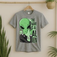 The Name Is Alien Funny Spy Cartoon T-Shirt
