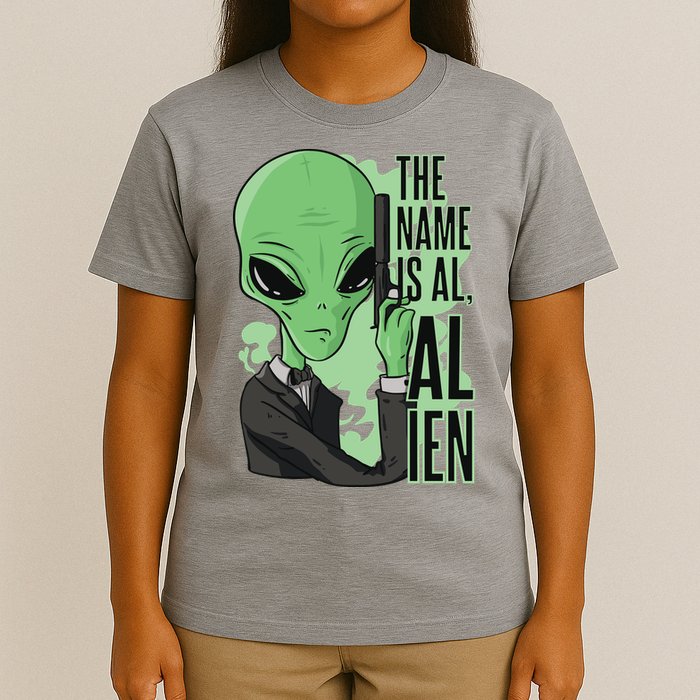 The Name Is Alien Funny Spy Cartoon T-Shirt