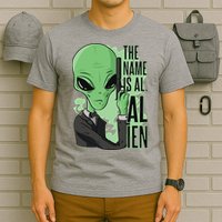 The Name Is Alien Funny Spy Cartoon T-Shirt