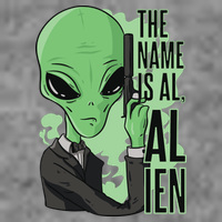 The Name Is Alien Funny Spy Cartoon T-Shirt