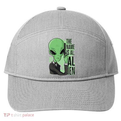 The Name Is Alien Funny Spy Cartoon 7-Panel Snapback Hat