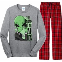 The Name Is Alien Funny Spy Cartoon Long Sleeve Pajama Set