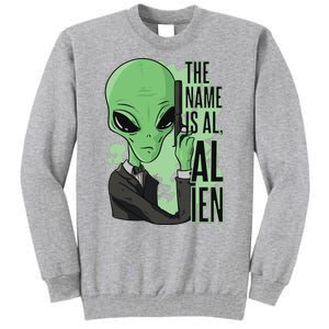 The Name Is Alien Funny Spy Cartoon Tall Sweatshirt