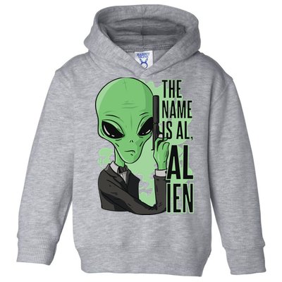The Name Is Alien Funny Spy Cartoon Toddler Hoodie