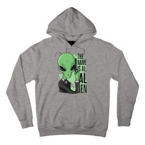 The Name Is Alien Funny Spy Cartoon Tall Hoodie