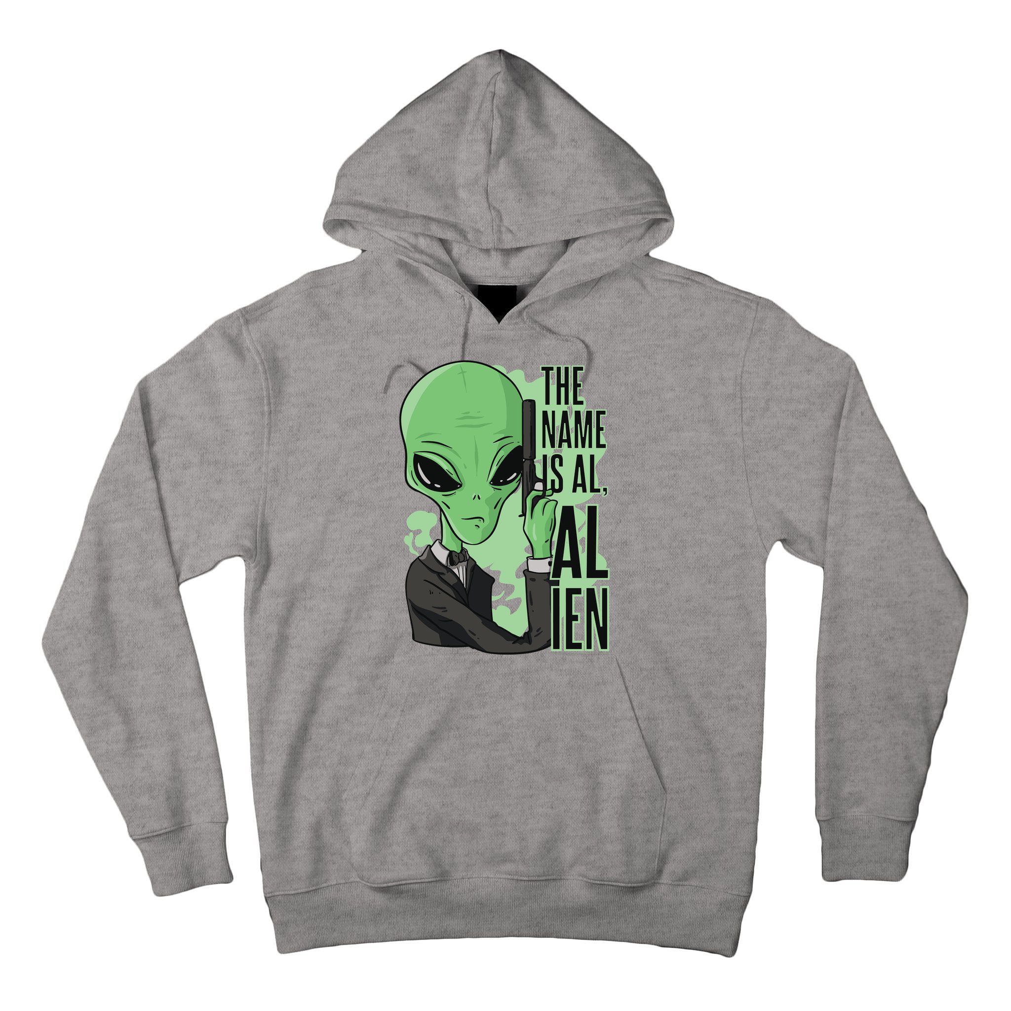The Name Is Alien Funny Spy Cartoon Tall Hoodie