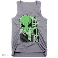 The Name Is Alien Funny Spy Cartoon Tank Top
