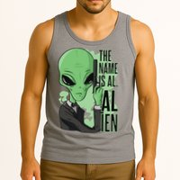 The Name Is Alien Funny Spy Cartoon Tank Top
