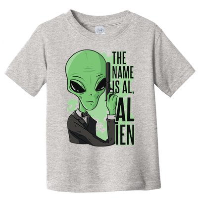 The Name Is Alien Funny Spy Cartoon Toddler T-Shirt