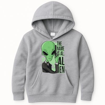 The Name Is Alien Funny Spy Cartoon Kids Hoodie