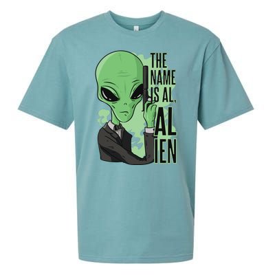 The Name Is Alien Funny Spy Cartoon Sueded Cloud Jersey T-Shirt