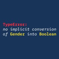 Typeerror No Implicit Conversion Of Gender Into Boolean Hoodie