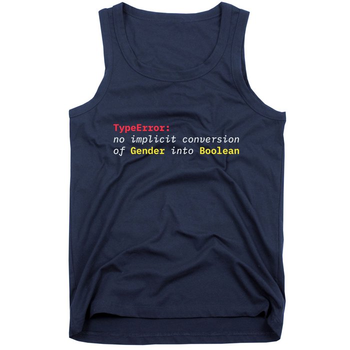 Typeerror No Implicit Conversion Of Gender Into Boolean Tank Top