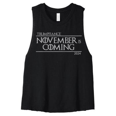 Trumpfiance November Is Coming Women's Racerback Cropped Tank