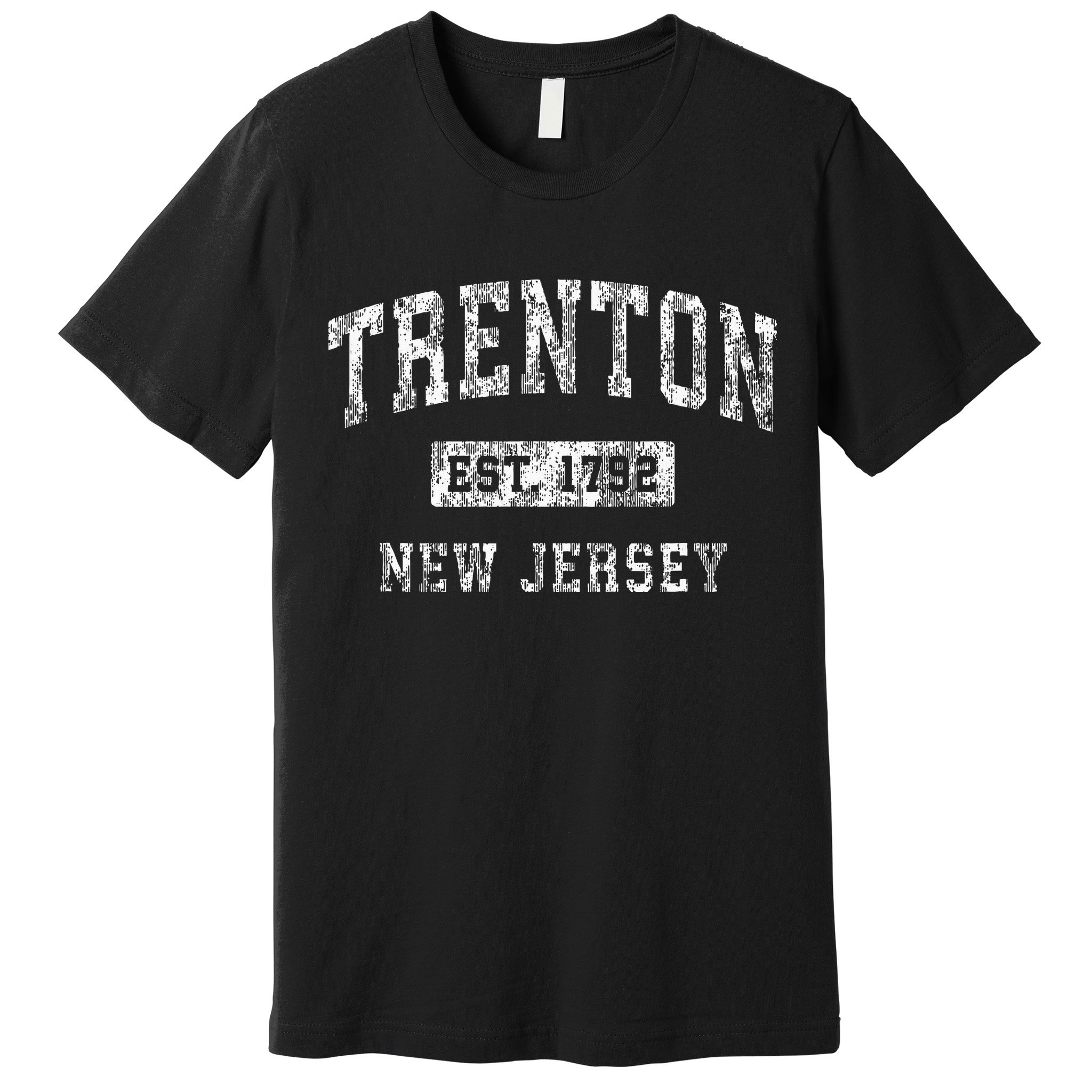 Trenton New Jersey Nj Vintage Established Sports Premium T-Shirt