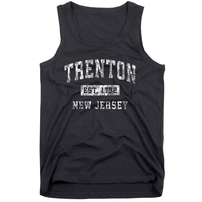 Trenton New Jersey Nj Vintage Established Sports Tank Top