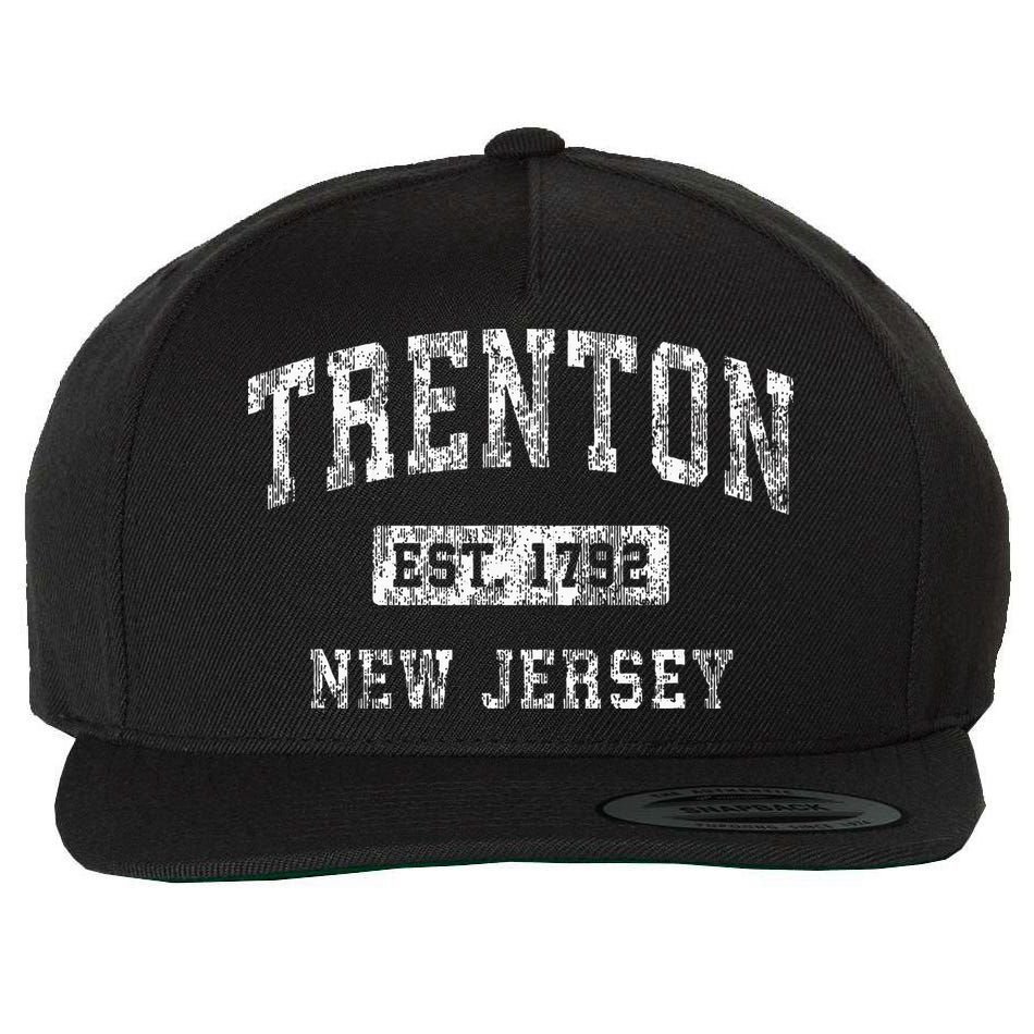 Trenton New Jersey Nj Vintage Established Sports Wool Snapback Cap