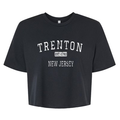 Trenton New Jersey Nj Vintage Bella+Canvas Jersey Crop Tee