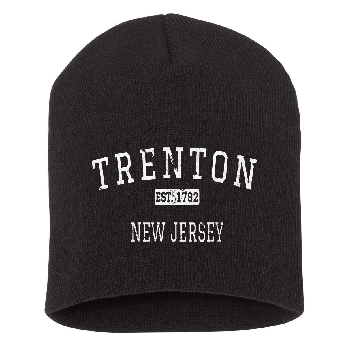 Trenton New Jersey Nj Vintage Short Acrylic Beanie