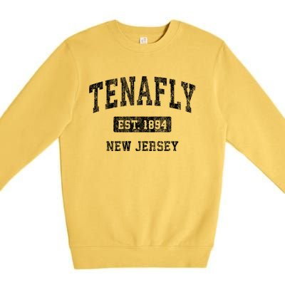 Tenafly New Jersey Nj Vintage Sports Established Premium Crewneck Sweatshirt