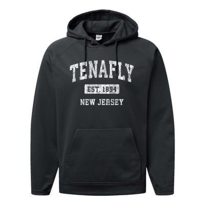 Tenafly New Jersey Nj Vintage Sports Established Performance Fleece Hoodie