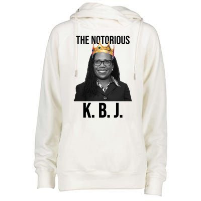 The Notorious KBJ Ketanji Brown Jackson Supremes Court Justice Womens Funnel Neck Pullover Hood