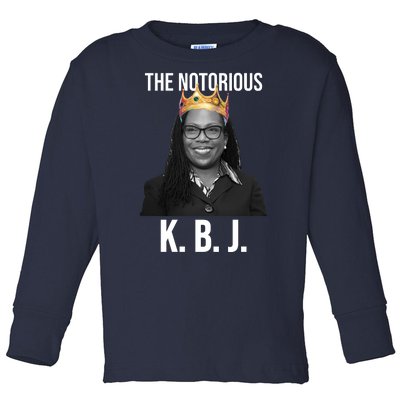 The Notorious KBJ Ketanji Brown Jackson Supremes Court Justice Toddler Long Sleeve Shirt