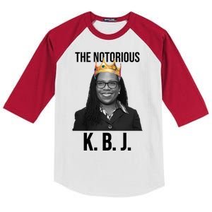 The Notorious KBJ Ketanji Brown Jackson Supremes Court Justice Kids Colorblock Raglan Jersey