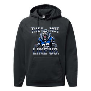 They Not Like Us Touchdown American Football Game Day Lion Performance Fleece Hoodie